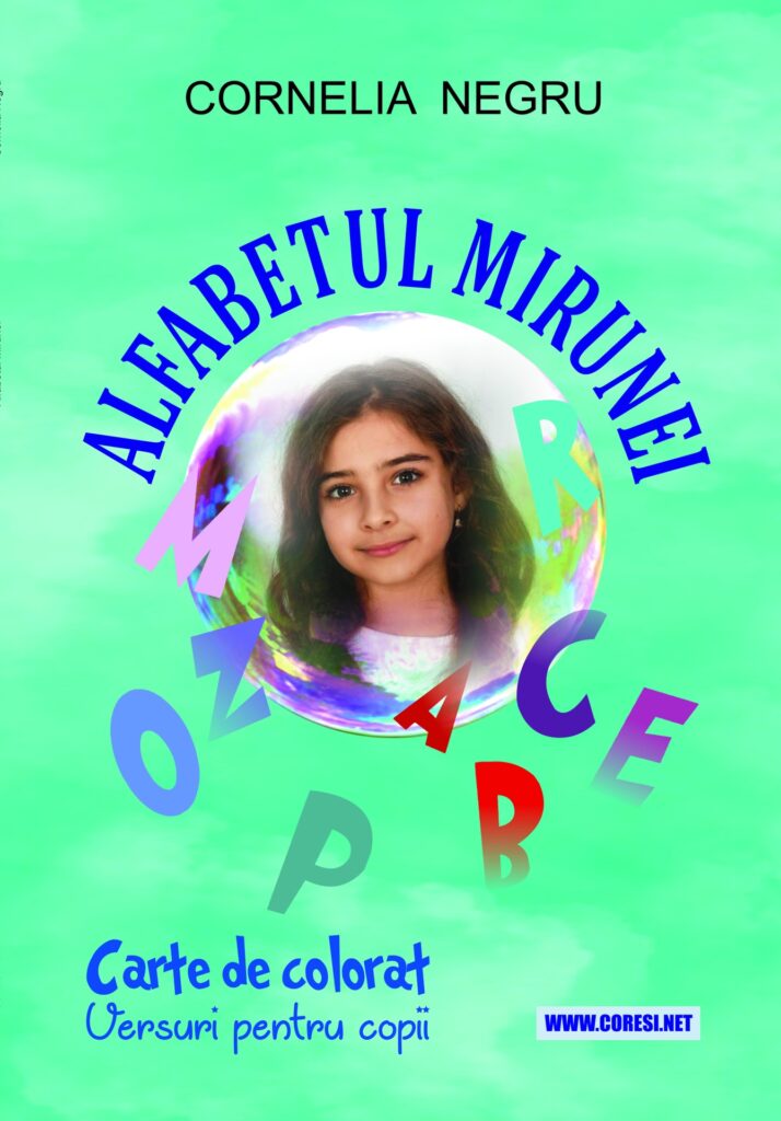 Book cover for Alfabetul Mirunei. Versuri pentru copii. Carte de colorat